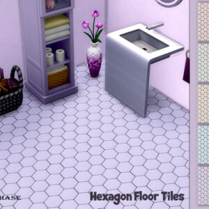 Carrelage hexagonal pour salle de bain dans *Les Sims 4*