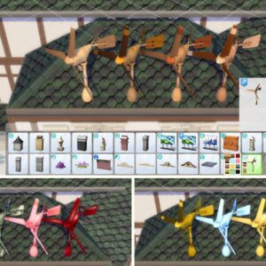Éoliennes de toit dans *Les Sims 4* – jeu vidéo