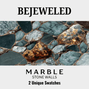 Murs en marbre bejeweled, 2 motifs uniques - Jeu Les Sims 4